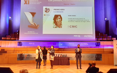 María Moros, investigadora del CSIC en el INMA (CSIC-UZ), recibe el Premio ADEA a la Innovación