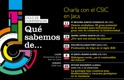 El CSIC en Aragón lleva a Jaca una nueva edición del ciclo de conferencias «¿Qué sabemos de…?»